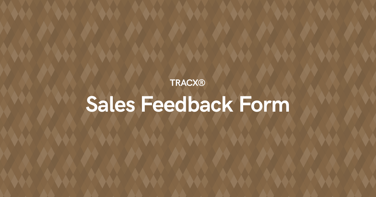 Sales Feedback Form