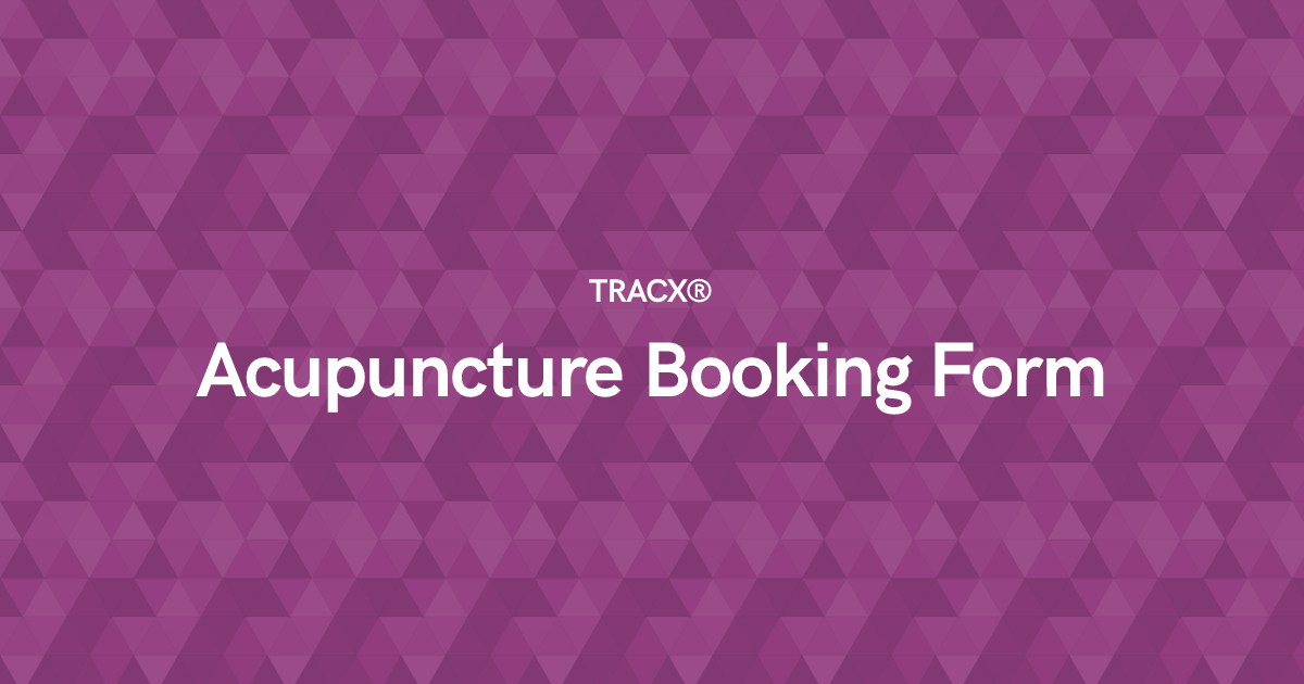 Acupuncture Booking Form