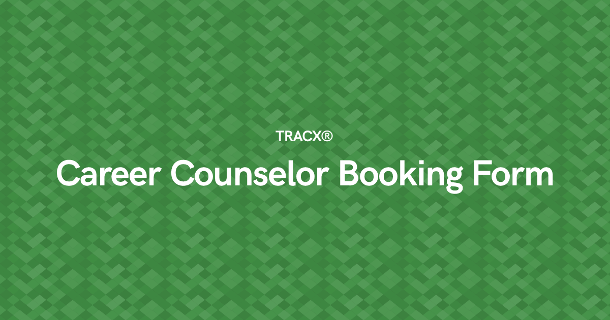Career Counselor Booking Form