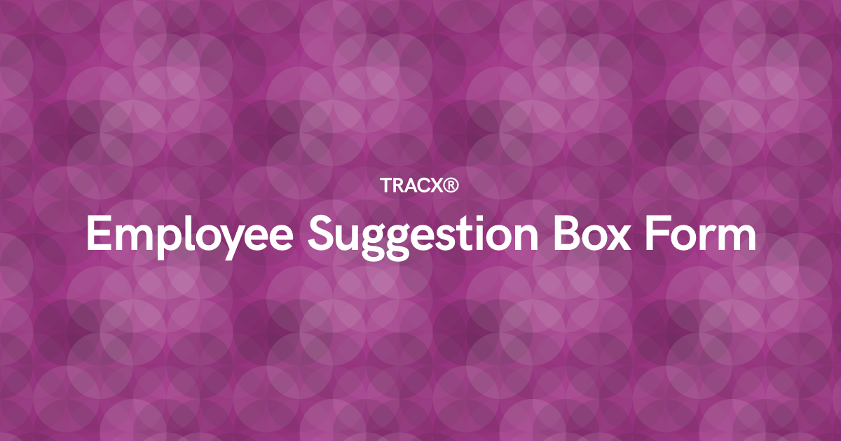 Employee Suggestion Box Form