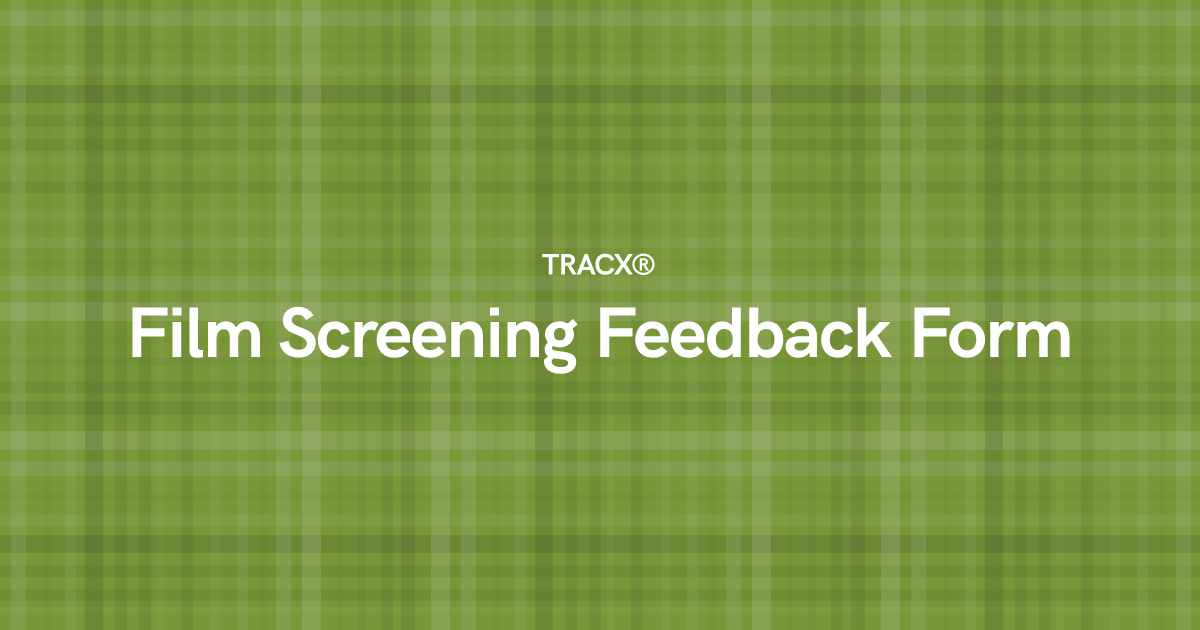 Film Screening Feedback Form