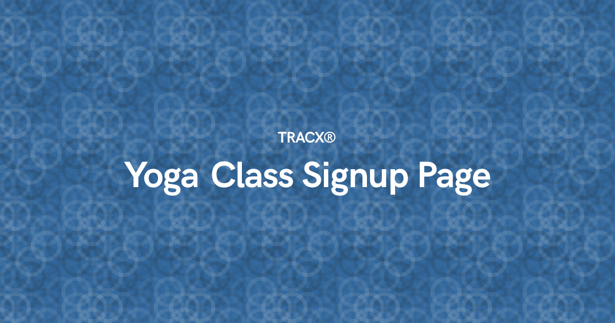 Yoga Class Signup Page