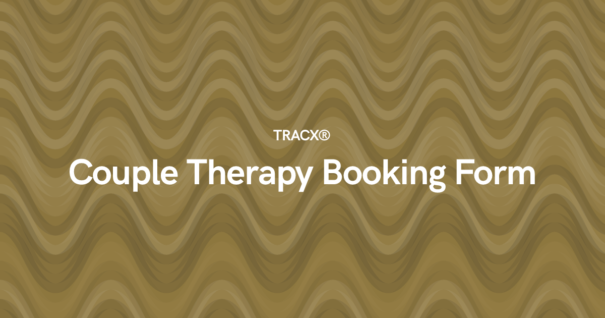 Couple Therapy Booking Form