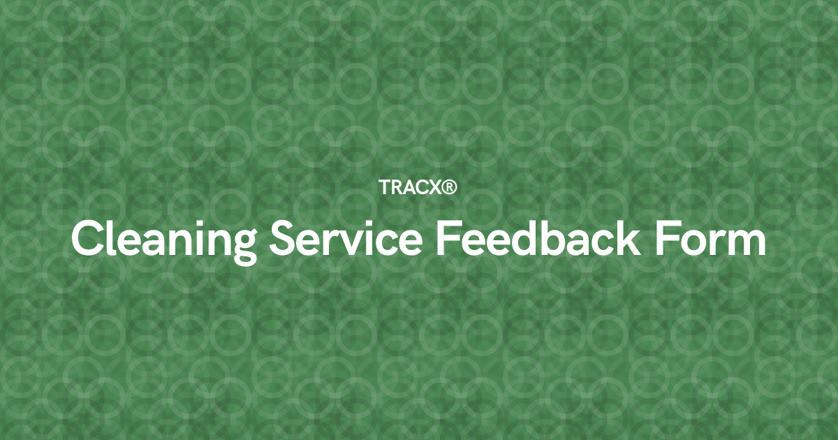 Cleaning Service Feedback Form