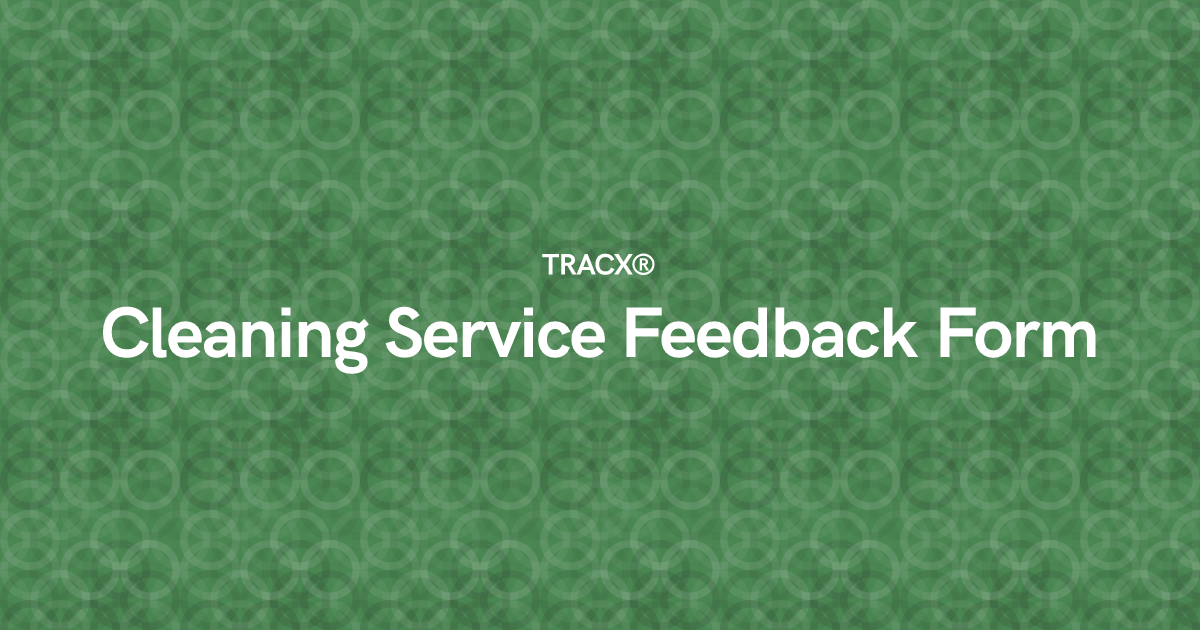 Cleaning Service Feedback Form