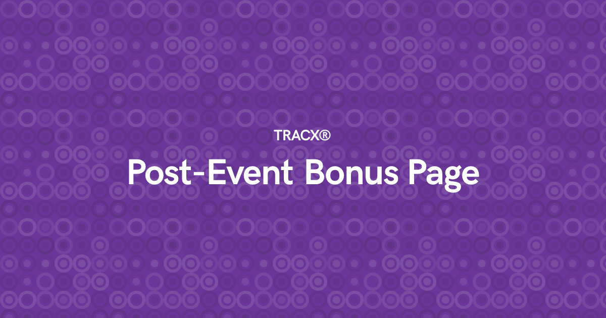 Post-Event Bonus Page