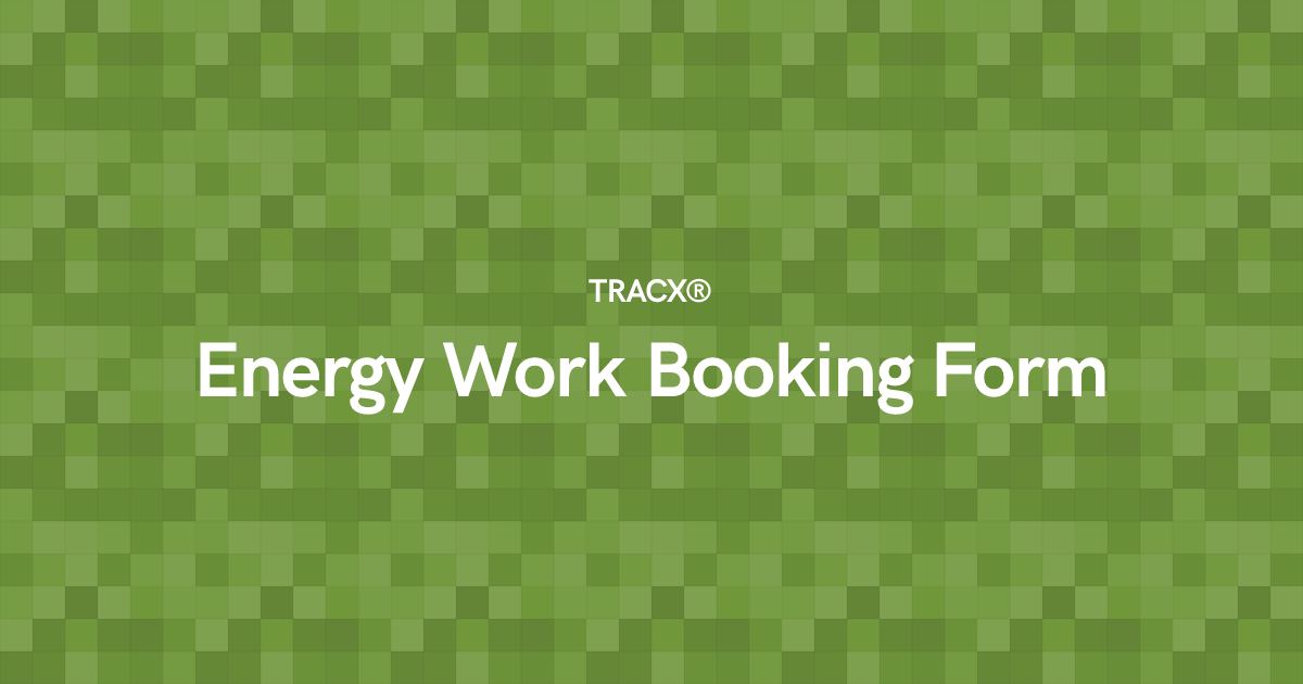 Energy Work Booking Form