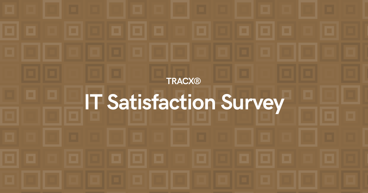 IT Satisfaction Survey