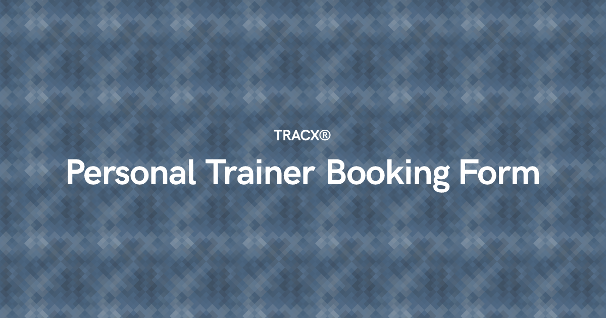 Personal Trainer Booking Form