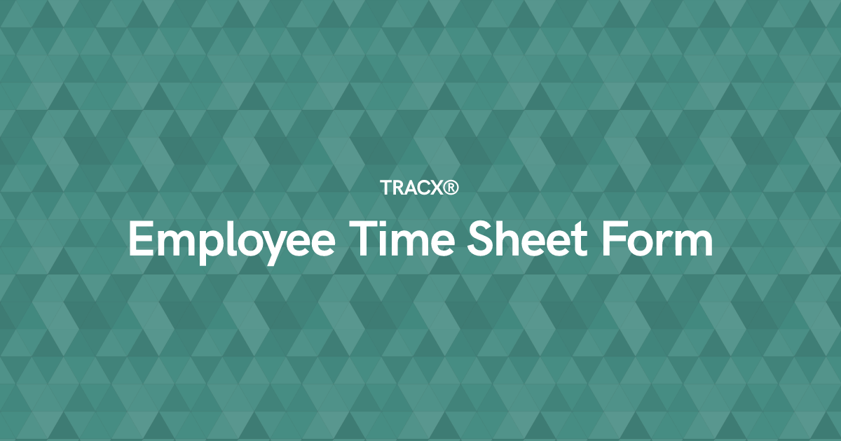 Employee Time Sheet Form