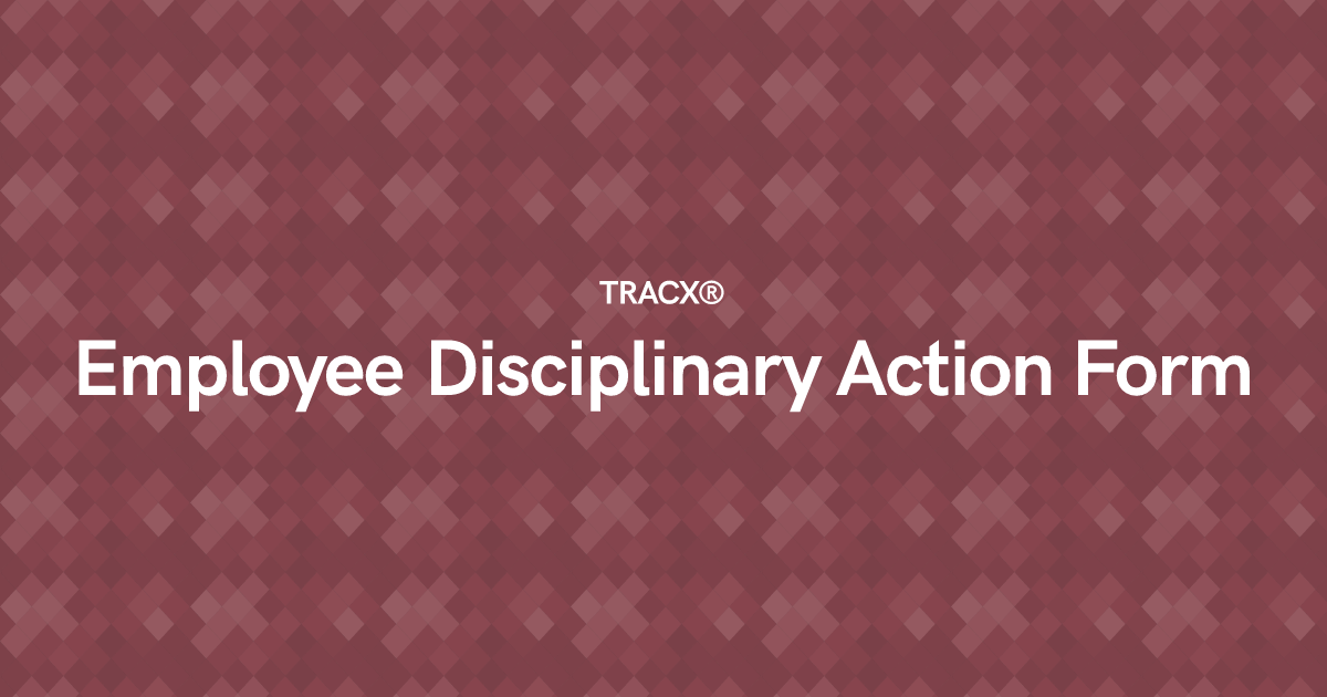 Employee Disciplinary Action Form