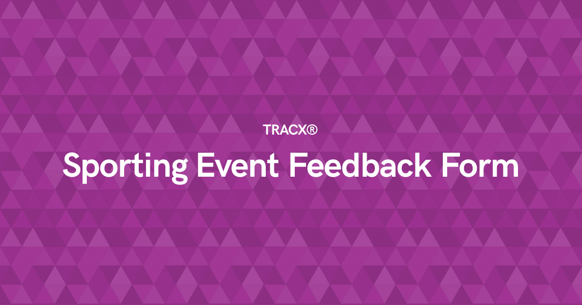 Sporting Event Feedback Form