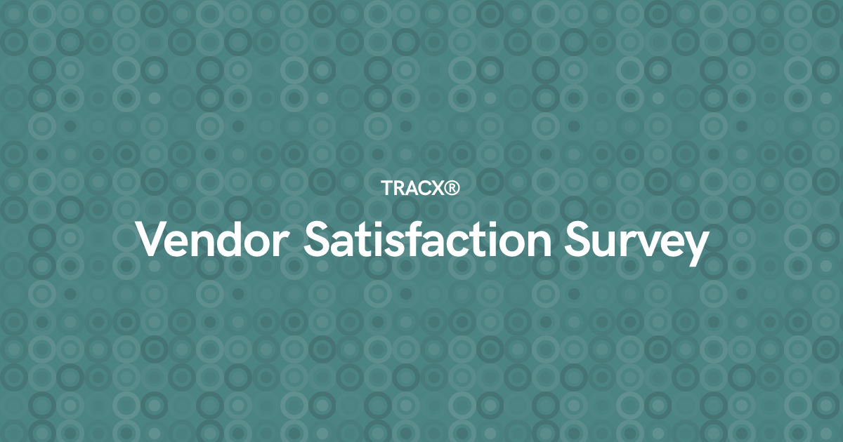 Vendor Satisfaction Survey