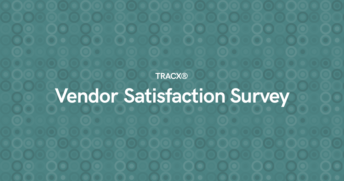 Vendor Satisfaction Survey