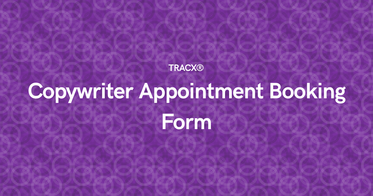 Copywriter Appointment Booking Form