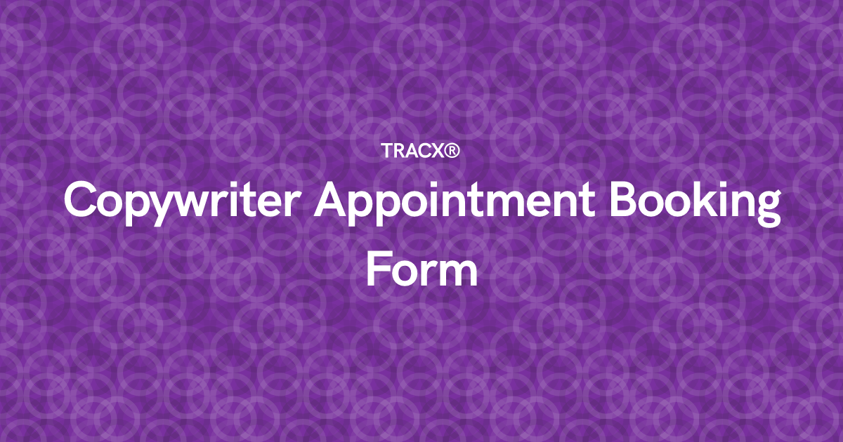 Copywriter Appointment Booking Form