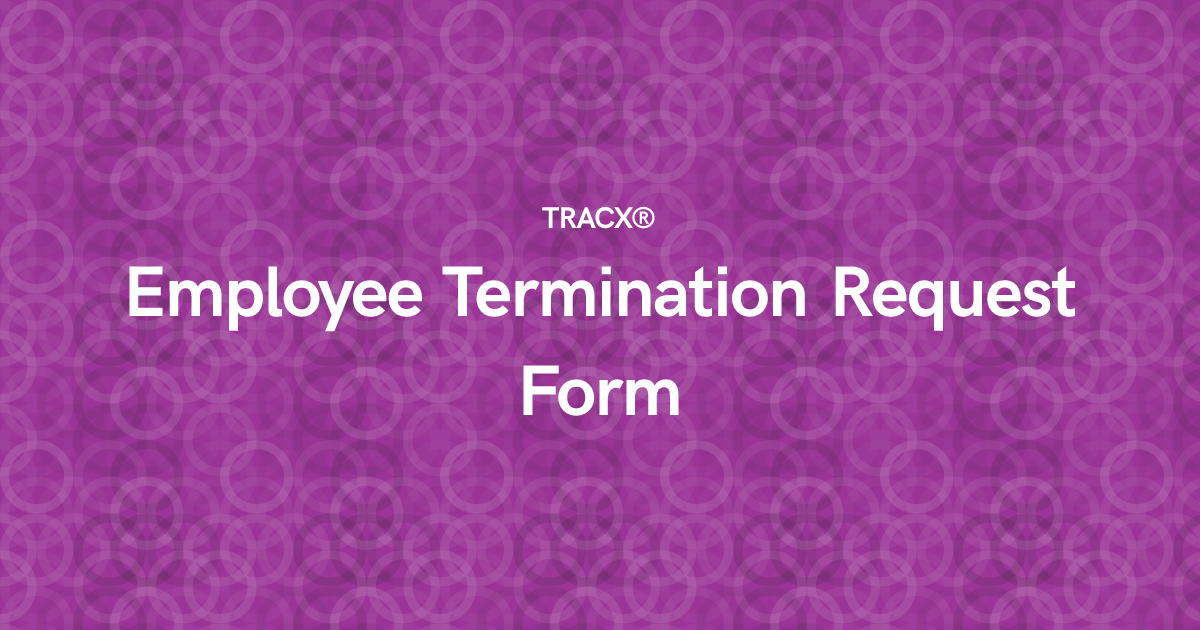 Employee Termination Request Form