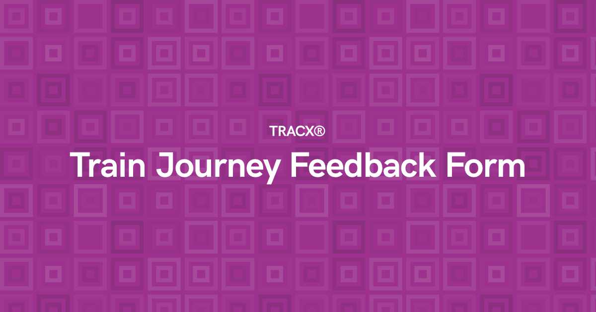 Train Journey Feedback Form