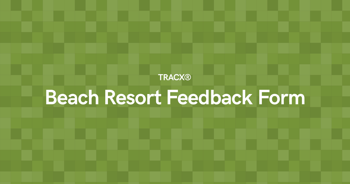 Beach Resort Feedback Form