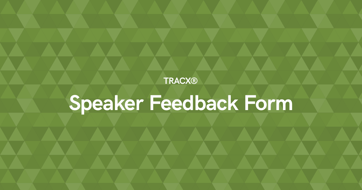 Speaker Feedback Form