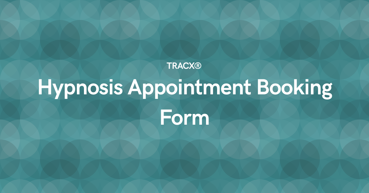 Hypnosis Appointment Booking Form