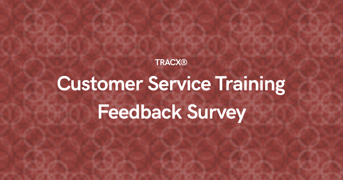 Customer Service Training Feedback Survey
