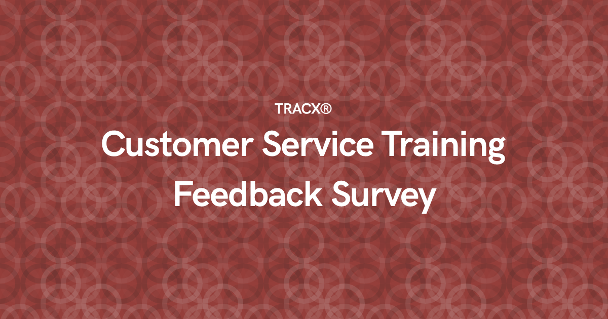 Customer Service Training Feedback Survey