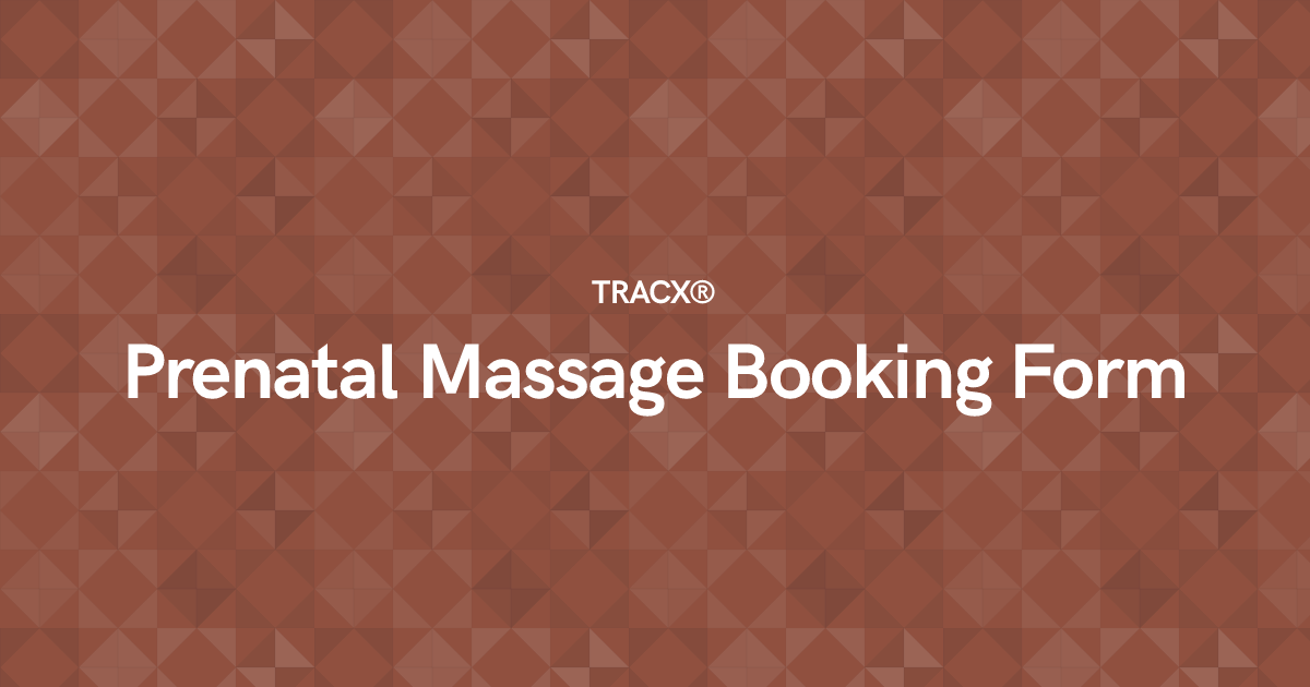 Prenatal Massage Booking Form