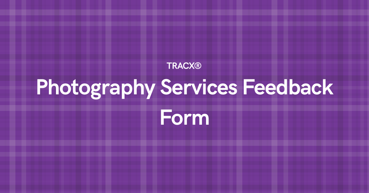 Photography Services Feedback Form