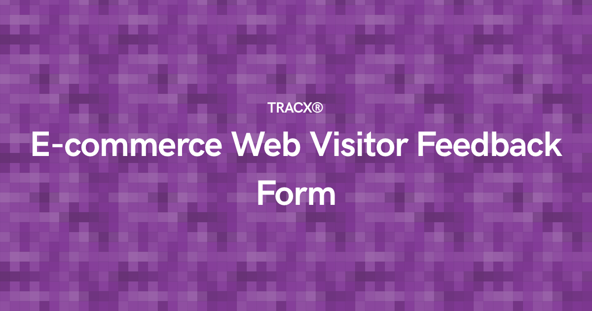E-commerce Web Visitor Feedback Form