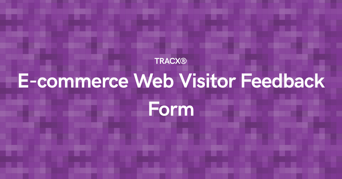 E-commerce Web Visitor Feedback Form