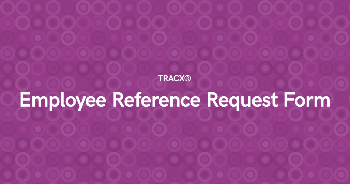 Employee Reference Request Form