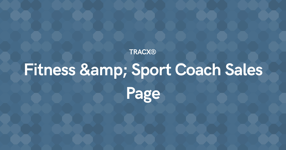 Fitness & Sport Coach Sales Page