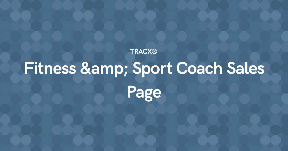 Fitness & Sport Coach Sales Page
