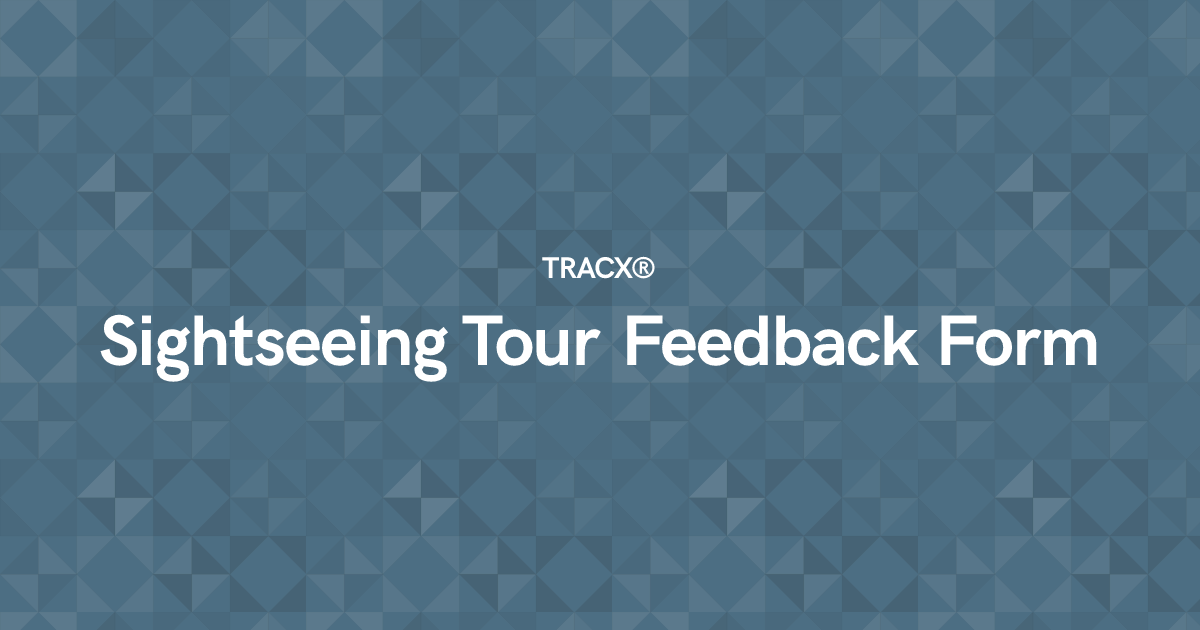 Sightseeing Tour Feedback Form