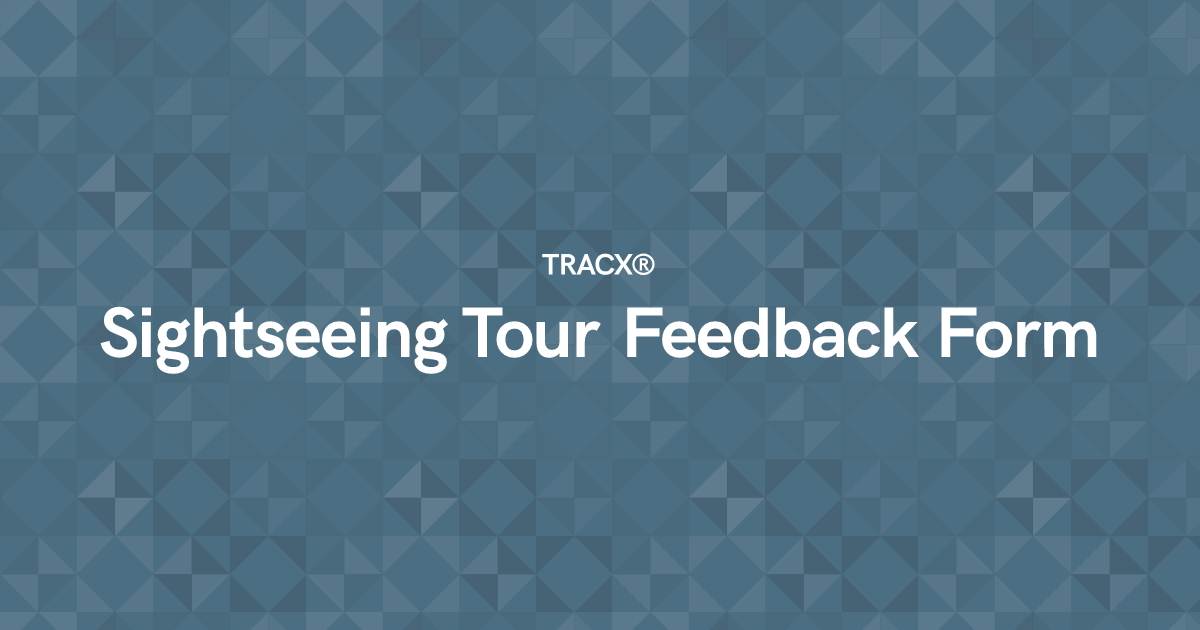 Sightseeing Tour Feedback Form