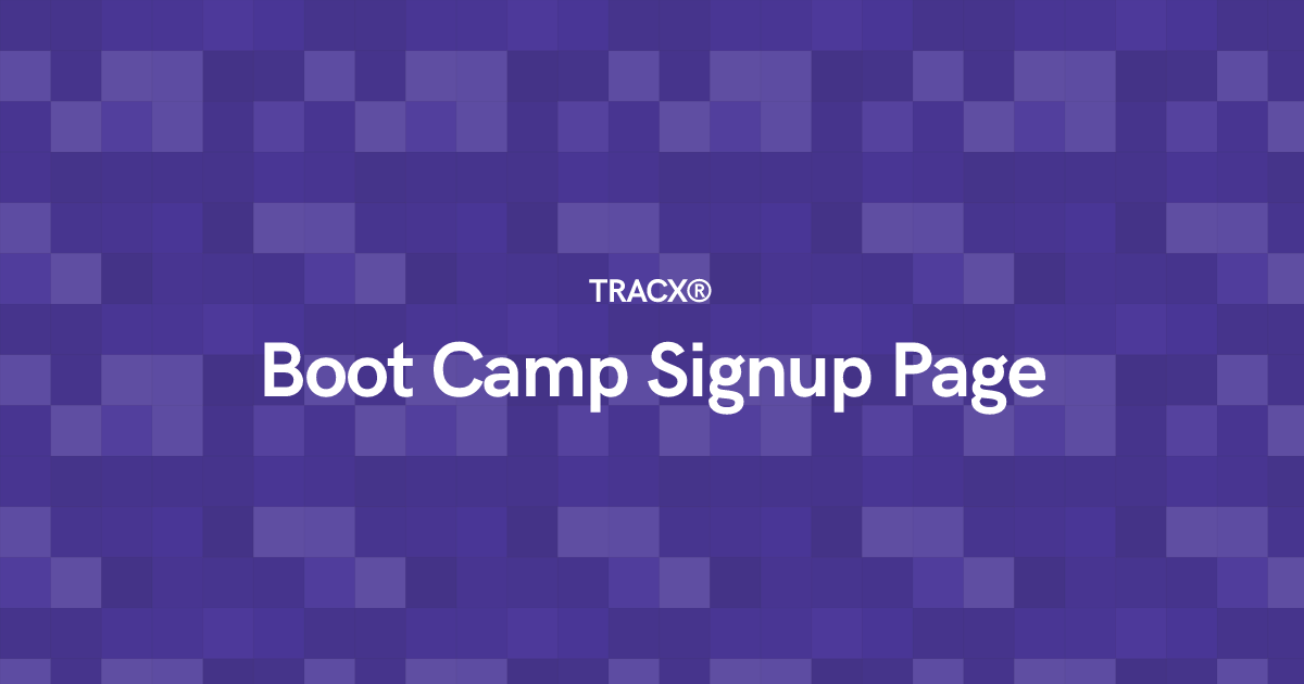 Boot Camp Signup Page