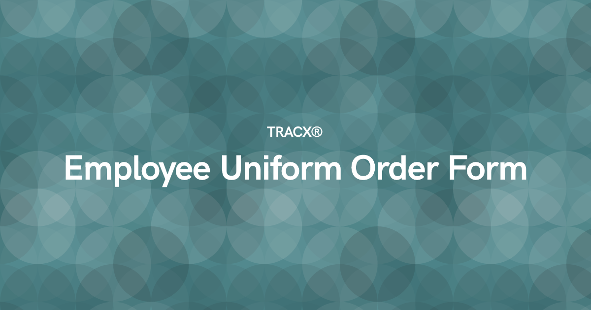 Employee Uniform Order Form