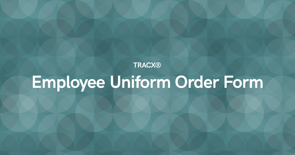 Employee Uniform Order Form