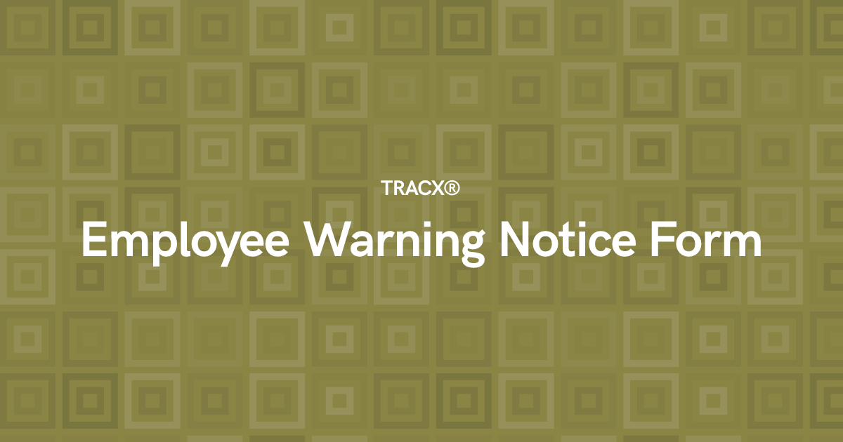 Employee Warning Notice Form