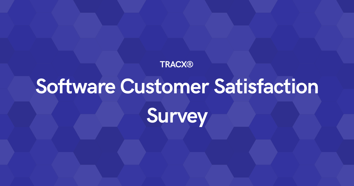Software Customer Satisfaction Survey