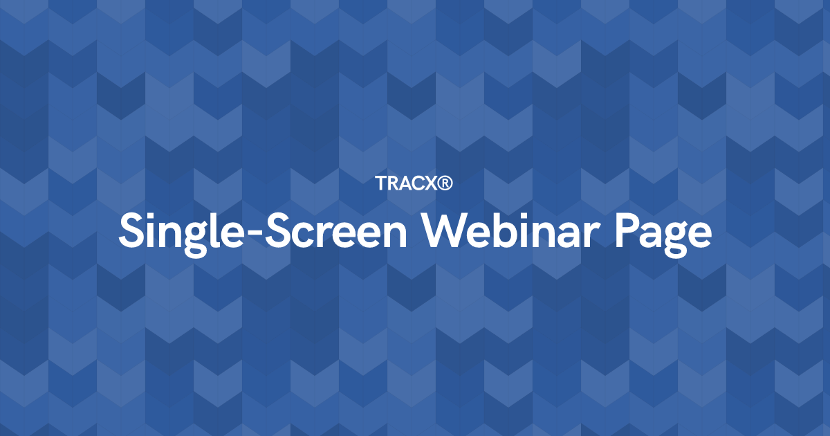 Single-Screen Webinar Page