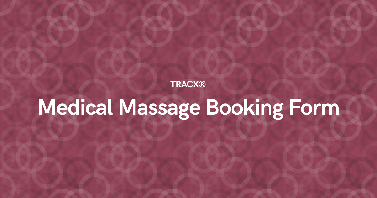 Medical Massage Booking Form
