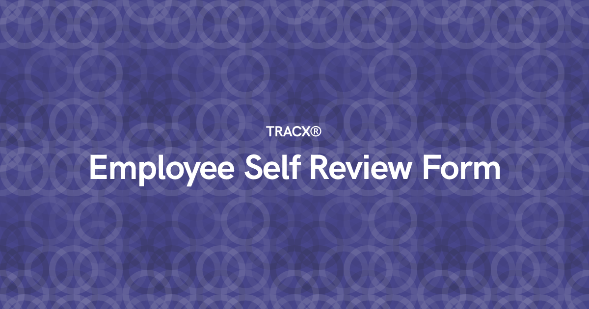 Employee Self Review Form