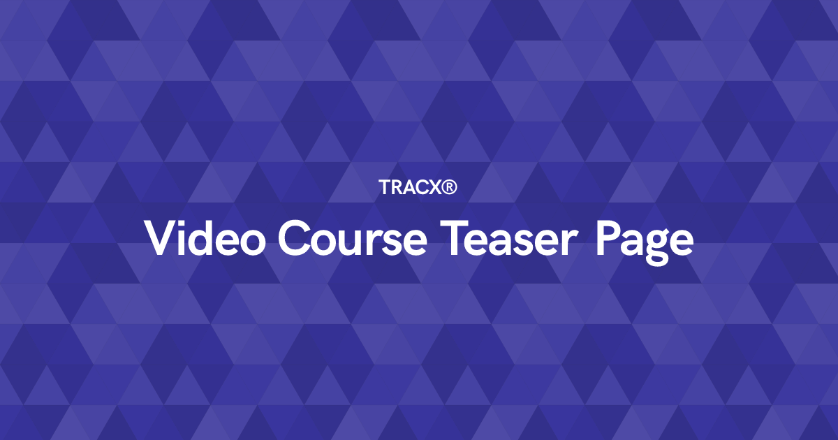 Video Course Teaser Page