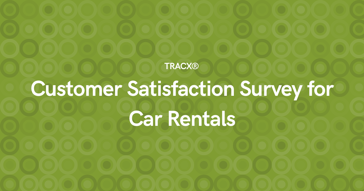 Customer Satisfaction Survey for Car Rentals