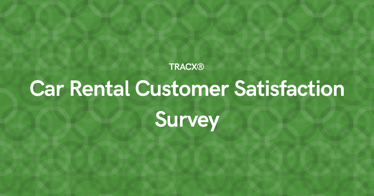 Car Rental Customer Satisfaction Survey