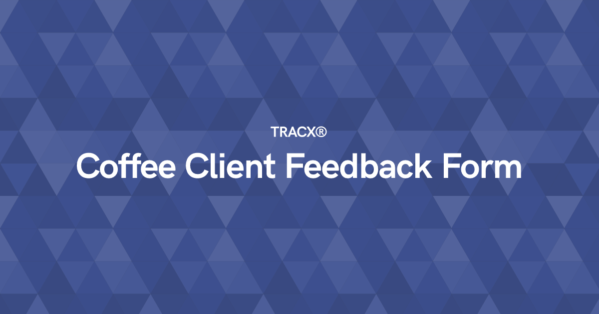 Coffee Client Feedback Form