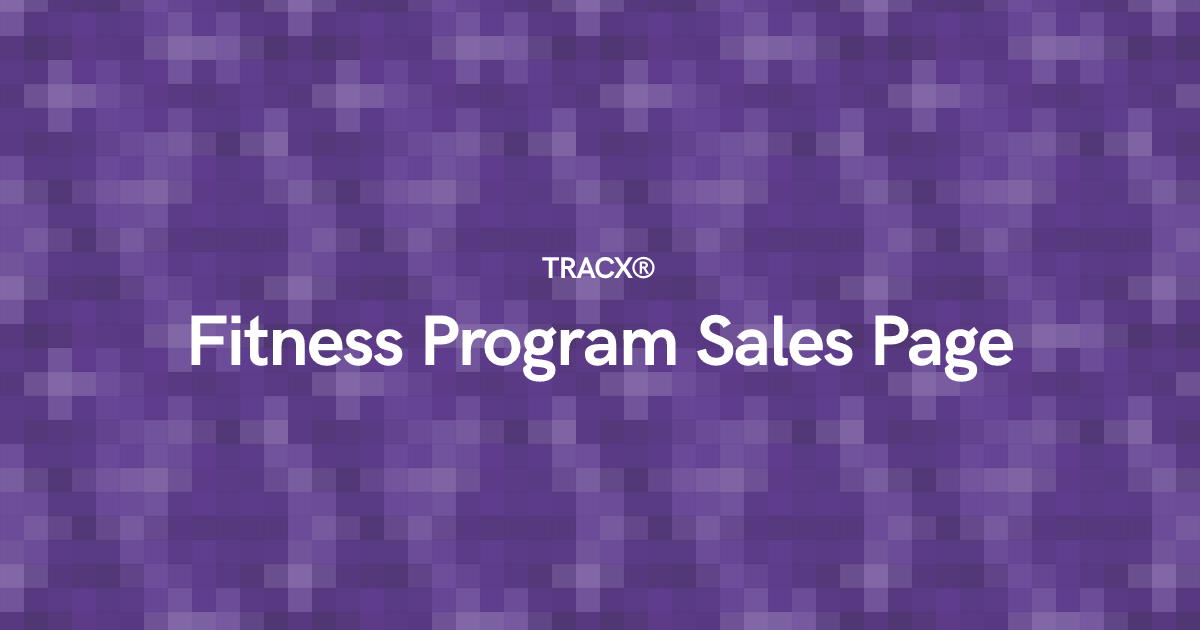 Fitness Program Sales Page