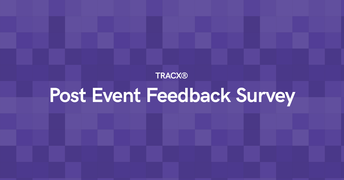 Post Event Feedback Survey